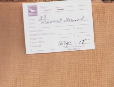 28 ct Cross Stitch Fabric Desert Sand 18x16" Permin Linen Twisted Threads - Image 1 of 2