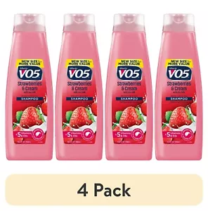 (4 pack) Alberto VO5 Strawberries & Cream Moisturizing Shampoo with Soy Milk, fo - Picture 1 of 7