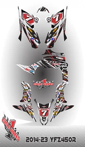 Graphics Kit Custom Printed for Yamaha YFZ450R YFZ 45R(2014-2021) JUNN - Picture 1 of 1