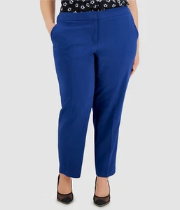 Bar III Women's Blue Mid-Rise Straight-Leg Solid Pants Plus Size 24W - Picture 1 of 1