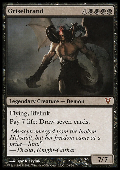 MTG Magic the Gathering Griselbrand (106/252) Avacyn Restored LP - Image 1 of 1