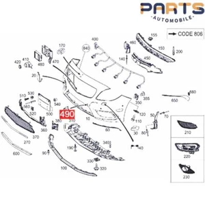 Front Bumper Park Assist Sensor Cover for Mercedes-Benz 2014-2018 C117 CLA-class - Picture 1 of 2
