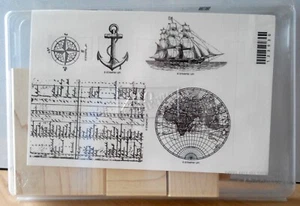 THE OPEN SEA 5 Stamp Set 2011 Stampin' Up! 123030 Nautical Sailing Ship Anchor - Picture 1 of 4