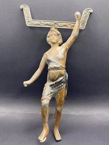 Antique Metallic Mirror Frame. Lady - Picture 1 of 15