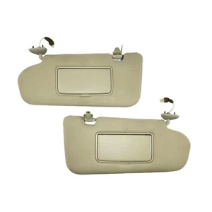 2003 - 2008 Infiniti FX35 FX45 Sunvisor set OEM Beige Olive illuminated pair - Picture 1 of 6