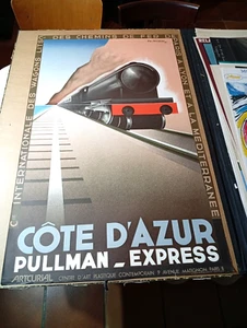 AFFICHE  PULLMAN EXPRESS  COTE D AZUR PAR FIX MASSEAU   100  X  62  CM - Picture 1 of 3