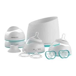 Nanobebe Breastfeeding Baby Bottles Starter Set Anti Colic Newborn Bottle Teal - Picture 1 of 1