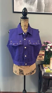 Vintage No! Jeans Denim Vest, Size 16, NWT - Picture 1 of 13