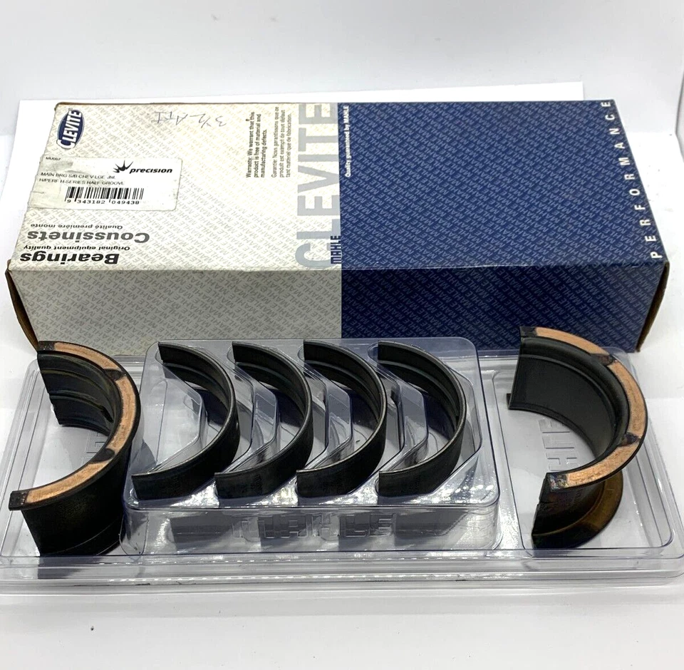 NOS Clevite Nascar MAIN Bearings STD S/B Chevrolet Pontiac LGE Journal Half Grve - Image 1 of 4