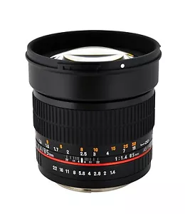 Rokinon AE85M-C 85mm F1.4 Aspherical Lens with Built in AE Chip for Canon EF - Picture 1 of 1