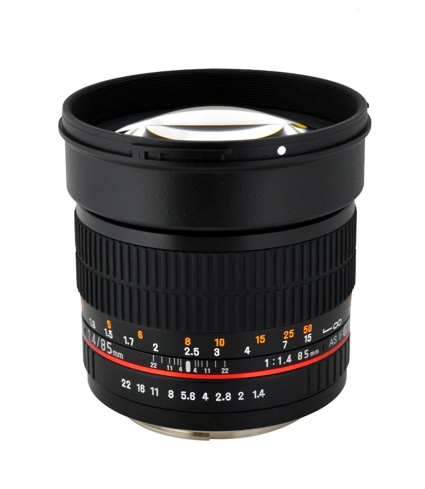 Rokinon AE85M-C 85mm F1.4 Aspherical Lens with Built in AE Chip for Canon EF - Image 1 of 1