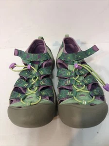 Sandali da donna verdi viola con cinturini taglia US 5 EUR 37 - Foto 1 di 8