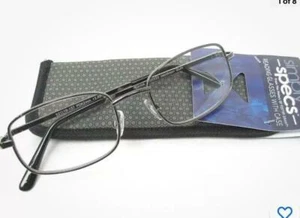 Foster Grant Simply Specs Reading Glasses JACOBSON Wire GUN +1.50 Case - Picture 1 of 3