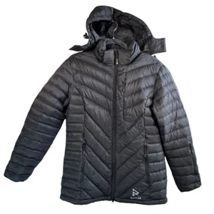Ravean Heated Puffer Jacket Duck Down Filled Packable Coat Black Women's M READ - Picture 1 of 10