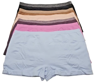 Womens Hanes BOYSHORTS Size 9 2XL Panties Comfort Flex Fit SEAMLESS Pack of 6 - Picture 1 of 7