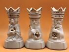 Rare set of Royal Copenhagen 3 wise men candlesticks boxed. 333, 334 & 335.