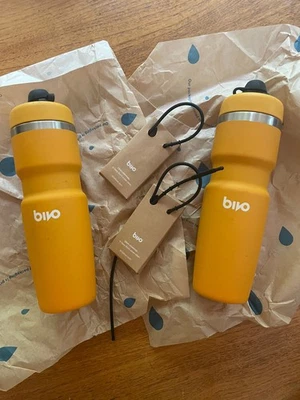 Two Bivo Trio 21oz Insulated Water Bottles: 1 new, 1 lightly used - Image 1 of 3