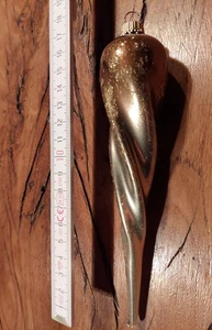 1 gedrehter Zapfen ~ Weihnachtsschmuck ~ Glasschmuck ca. 50 Jahre alt - Bild 1 von 2