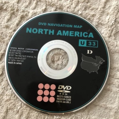 TOYOTA Motors DVD Navigation Map North America OEM 86271-53203-464210-1160 U33D - Image 1 of 2
