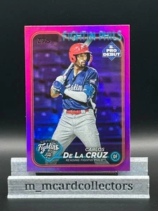 Carlos De La Cruz 2024 Topps Pro Debut #PD-51 Fuchsia Foil /199 Reading Phillies - Picture 1 of 3