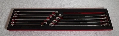 SNAP-ON SOEXLM710B Long Combination Wrench Set Metric 10-19mm 10pcs Good Used - Image 1 of 4