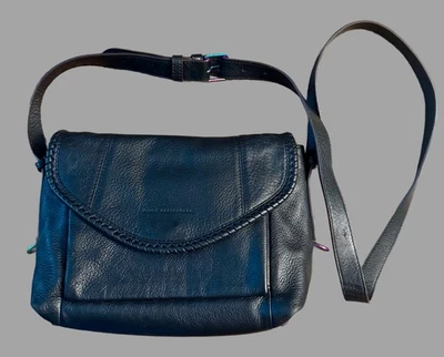 👜 Aimee Kestenberg Pebble Leather Crossbody Bag Purse All For Love Black - Image 1 of 4