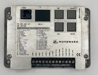 ЦИФРОВОЙ КОНТРОЛЛЕР СКОРОСТИ WOODWARD DPG-2201-002 REV.D Governor Onan - Изображение 1 из 4