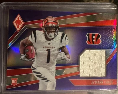 2021 PANINI PHOENIX ROOKIE JA'MARR CHASE (RC) JUMBO PATCH PURPLE PRIZM /99 SP!!! - Image 1 of 4