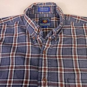 80s Chaps Ralph Lauren Shirt M Mens L/S Button Down Multicolor Plaid VGUC - Picture 1 of 6