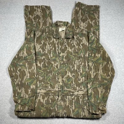Vintage Mossy Oak Coveralls Mens 38x30 Camouflage Jumpsuit Hunting USA Full Zip - Image 1 of 4