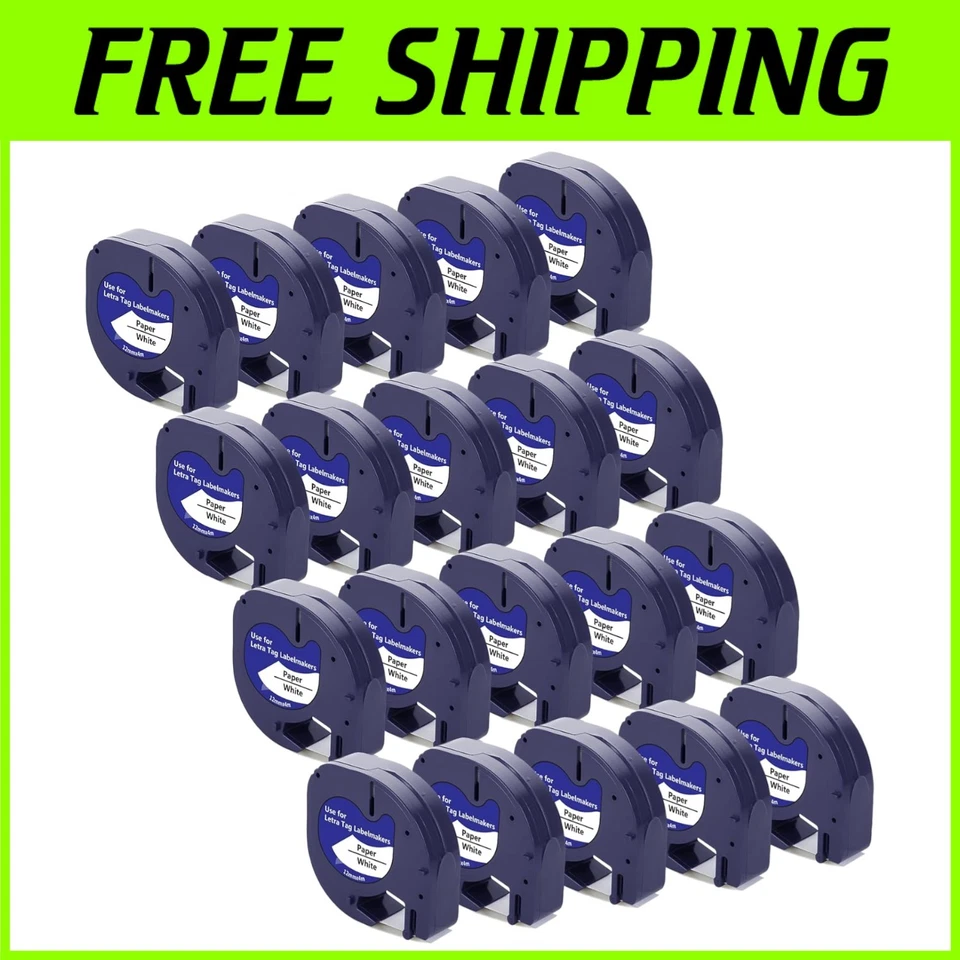 Cinta para hacer etiquetas Dymo LetraTag 91330 20PK 12mm x 4m Foto 1 de 4