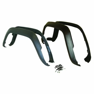 4-Piece Flat Black Fender Flare Kit for 1984-1994 Jeep XJ Cherokee, No Brackets - Image 1 of 4