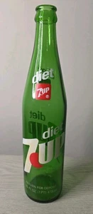 Vintage Diet 7-Up Glasflasche - 1 Pint/16 oz - grüne Glasflasche - Bild 1 von 2