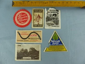 Lot de 6 timbres vignettes publicité Mulhouse Colmar Wilwisheim Reklamemarke - Picture 1 of 2