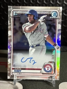 2020 Bowman Chrome 1st Curtis Terry RC Refractor Auto #/499 CPA-CT RANGERS - Picture 1 of 6