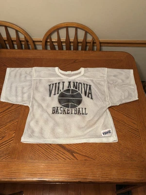 Camiseta deportiva Villanova Baloncesto Pinnie Años 80 Vintage Blanca Talla Pequeña Foto 1 de 4
