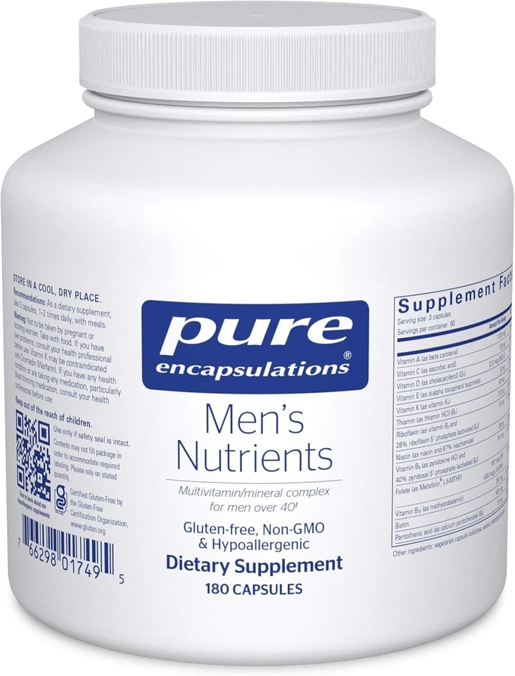 Pure Encapsulations Nutrientes Hombre - Multivitamínico 180 Unidades (Pack de 1)  Foto 1 de 4
