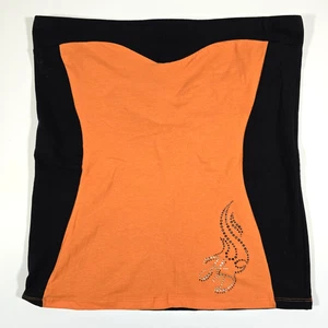 HARLEY DAVIDSON SILHOUETTE TUBO TOP XL SUJETADOR INCORPORADO ESTRÁS BLING - Imagen 1 de 9