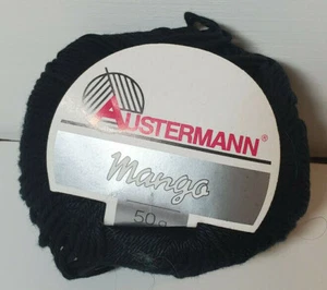 Austermann Mango %100 Cotton 50g 109y Black - Picture 1 of 2