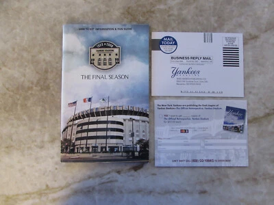 YANKEE STADIUM-2008-THE FINAL SEASON TICKET INFORMATION & FAN GUIDE - Image 1 of 4