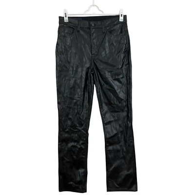 Pantalones para mujer Gap talla 29/8 tiro alto vintage ajustados imitación cuero negros 2022 Foto 1 de 4