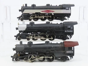 LOT of 3 HO Scale Mehano ATSF/SLSF 4-6-2 Steam Locomotives DOES NOT RUN - Picture 1 of 17