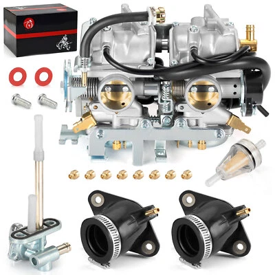 Carburetor Carb Fuel Petcock Intake Manifold for Yamaha V-Star 650 XVS650 98-14 - Image 1 of 4