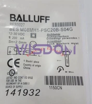 1PC NEW For BALLUFF BES M08MH1-PSC20B-S04G Proximity SwitcSensor - Image 1 of 2