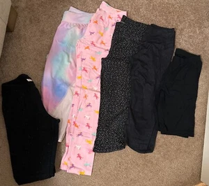 Girls Leggings Lot of 6 Large 10-12 Short, 7/8 Length And Full Length - Picture 1 of 11