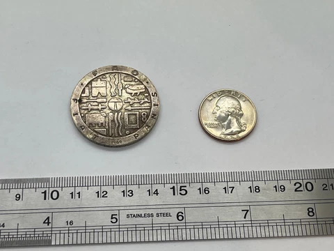 1969 FAO Uruguay mil / 1000 pesos silver coin Cover