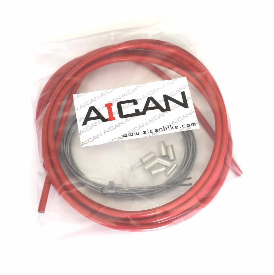 Aican Quality bicycle bike Road Brake cable housing set kit vs Jagwire, Red - Image 1 of 1