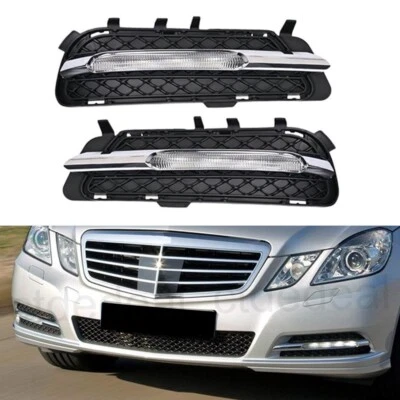 LED Tagfahrlicht DRL Nebelscheinwerfer Blende Für Benz W212 E-Klasse 2009-2013-e - Bild 1 von 4