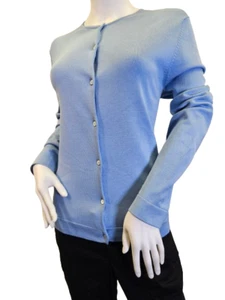 Blaues großes Damenhemd aus Seide und Nylon zuknöpfen von Ralph Lauren - Bild 1 von 9