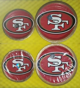 New NFL San Francisco 49ers Disposable Party Supplies 72 paper Plates super bowl - Picture 1 of 3